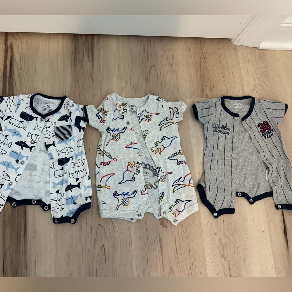 Newborn Boy - Carter’s Rompers Set of 3